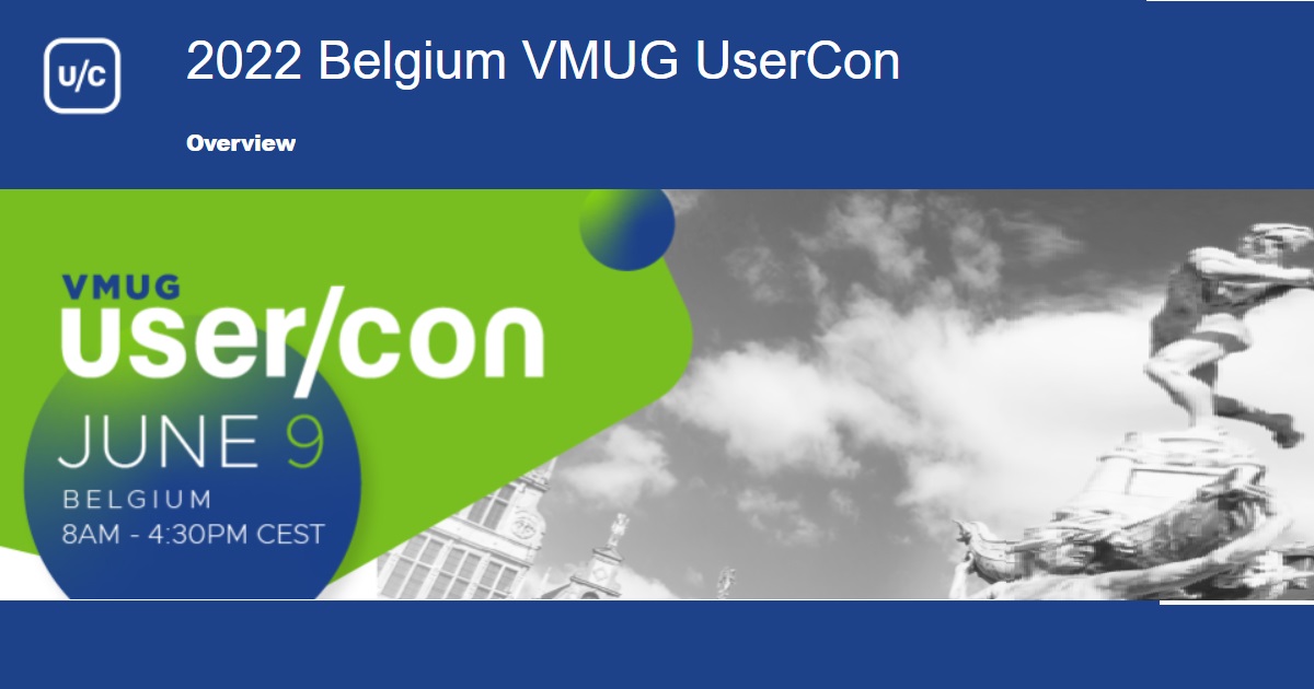 2022 Belgium VMUG UserCon