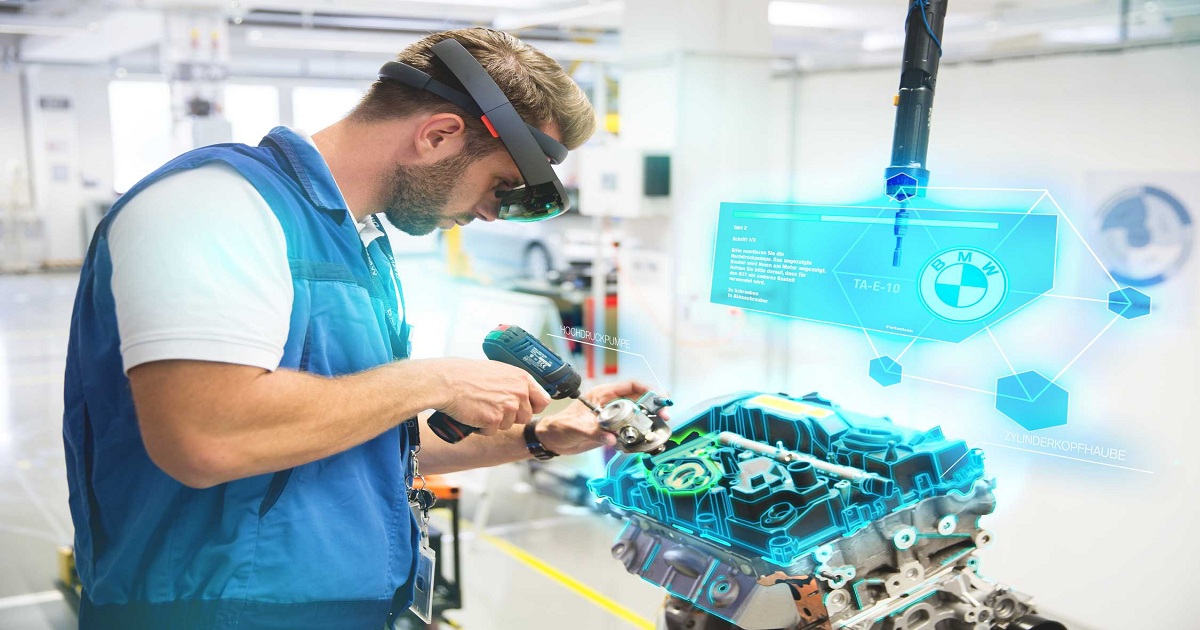 BMW Group Production leveraging virtual reality and augmented reality applications