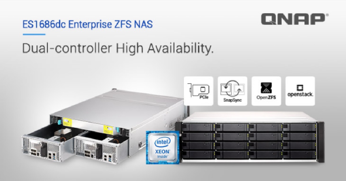 QNAP Releases New Dual-Controller ES1686dc Enterprise ZFS NAS